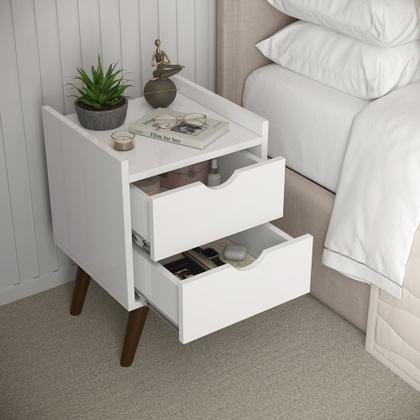 Imagem de Mesa de Cabeceira Juma Decoração Quarto Canto Lateral Retrô