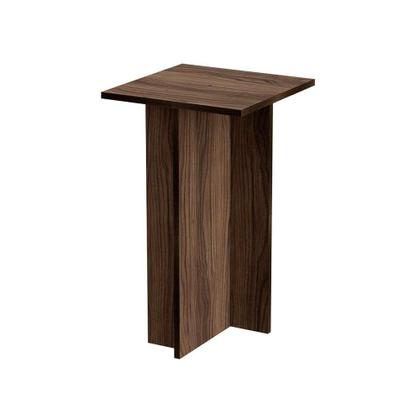 Imagem de Mesa De Cabeceira Kyoto 35x35x65cm Nogal Quarto