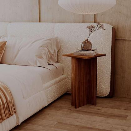 Imagem de Mesa de Cabeceira Kyoto Freijo Cama Quarto Sala 35x65cm