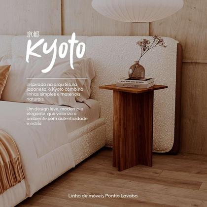 Imagem de Mesa de Cabeceira Kyoto Freijo Cama Quarto Sala 35x65cm