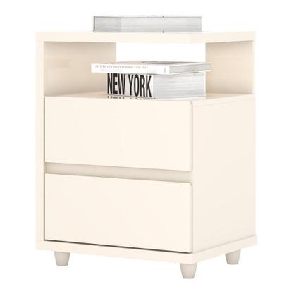 Imagem de Mesa De Cabeceira Lacy 02 Gavetas Henn Off White