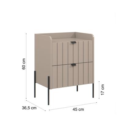 Imagem de mesa de cabeceira madeira mdf estilo industrial moriah 45cm