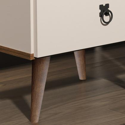 Imagem de Mesa De Cabeceira Madri 2 Gavetas Retrô - Jalmac Móveis