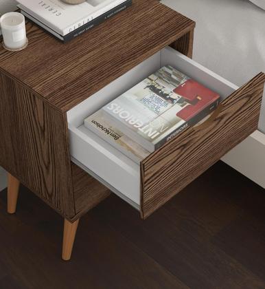 Imagem de Mesa de Cabeceira Madri Criado Estilo Retrô Para Quarto - Móveis Barboza