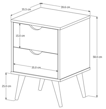 Imagem de Mesa de Cabeceira Madri Criado Estilo Retrô Para Quarto - Móveis Barboza