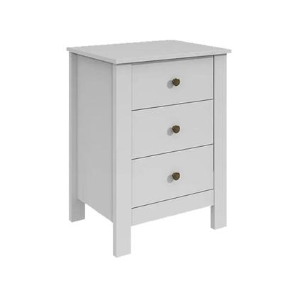 Imagem de Mesa de Cabeceira Maggiore Branco com 3 Gavetas Lopas