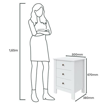 Imagem de Mesa De Cabeceira Maggiore C/03 Gav New Branco