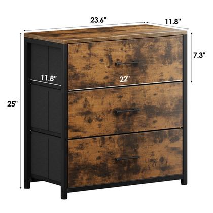 Imagem de Mesa de cabeceira Memobarco com 3 gavetas e armários de tecido