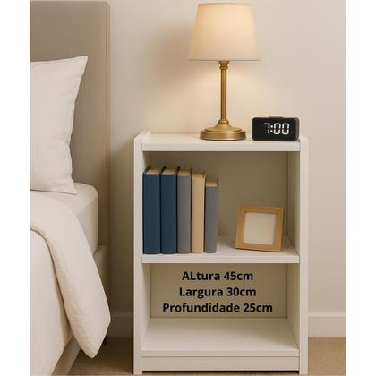Imagem de Mesa de Cabeceira Mesinhas Moderna Criado para Quarto Branco