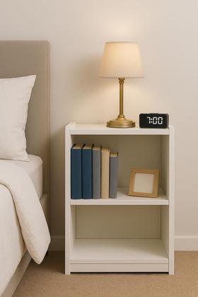 Imagem de Mesa de Cabeceira Mesinhas Moderna Criado para Quarto Branco