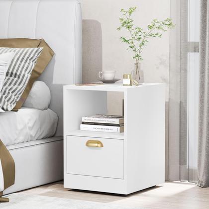 Imagem de Mesa de Cabeceira Mini Cômoda Mesinha Lateral Cama Quarto Nicho Decoração Set Branco