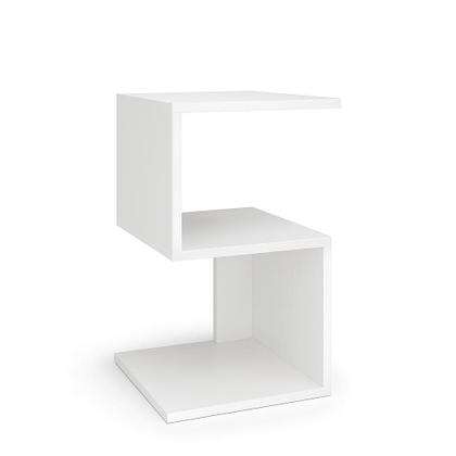Imagem de Mesa de cabeceira moderna Mdf Branco Lateral Cama Quarto Casal Solteiro Decoração