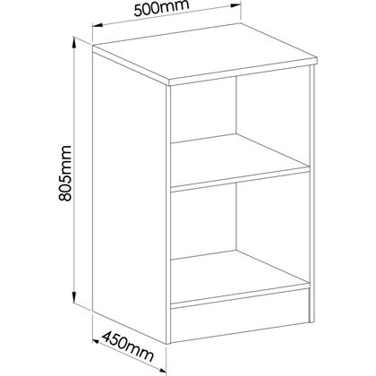 Imagem de Mesa de Cabeceira Modulada Requinte com 1 Porta - Branco Line