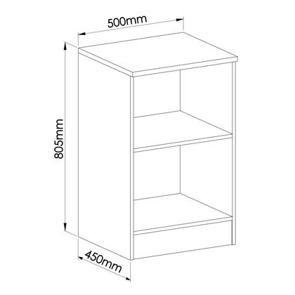 Imagem de Mesa de Cabeceira Modulada Requinte com 1 Porta - Macadâmia/Duna Line