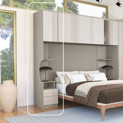 Imagem de Mesa de Cabeceira Modulada Reto 1 Porta 2 Gavetas Elegance