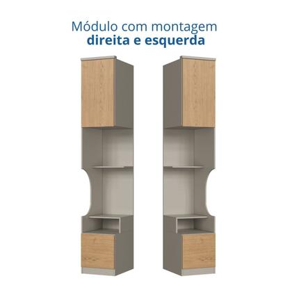 Imagem de Mesa de Cabeceira Modulada Reto 1 Porta 2 Gavetas Elegance