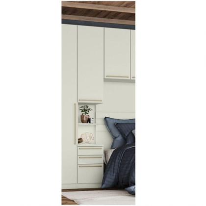 Imagem de mesa de cabeceira Modulado 02 Portas 03 Gavetas Predileto Henn Areia Hp