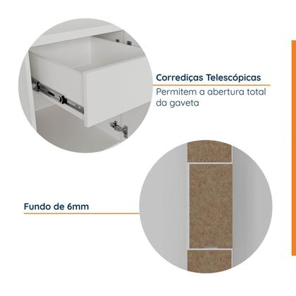 Imagem de Mesa de Cabeceira Modular Direita 2 Portas 1 Gaveta Hera CabeCasa MadeiraOriginals