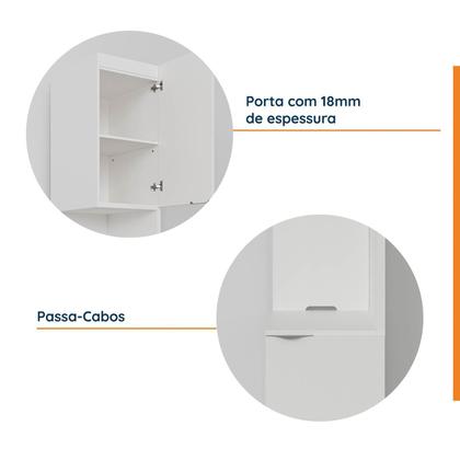 Imagem de Mesa de Cabeceira Modular Direita 2 Portas 1 Gaveta Hera CabeCasa MadeiraOriginals