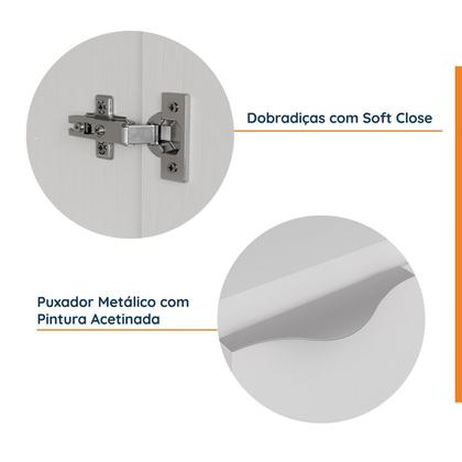 Imagem de Mesa de Cabeceira Modular Direita 2 Portas 1 Gaveta Hera CabeCasa MadeiraOriginals