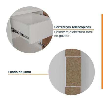 Imagem de Mesa de Cabeceira Modular Direita 2 Portas 1 Gaveta Hera CabeCasa MadeiraOriginals