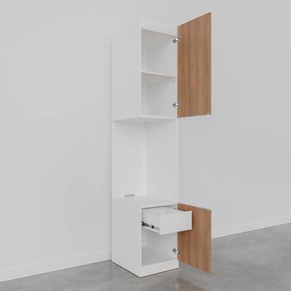 Imagem de Mesa de Cabeceira Modular Direita 2 Portas 1 Gaveta Hera CabeCasa MadeiraOriginals