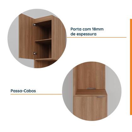 Imagem de Mesa de Cabeceira Modular Direita 2 Portas 1 Gaveta Hera CabeCasa MadeiraOriginals