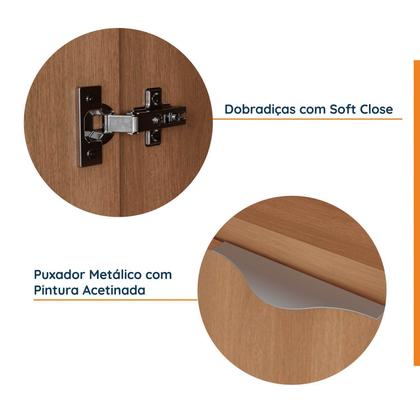 Imagem de Mesa de Cabeceira Modular Direita 2 Portas 1 Gaveta Hera CabeCasa MadeiraOriginals