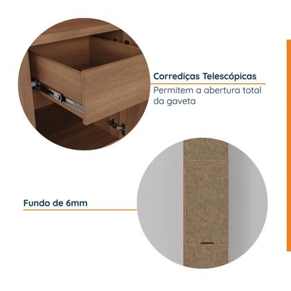 Imagem de Mesa de Cabeceira Modular Direita 2 Portas 1 Gaveta Hera CabeCasa MadeiraOriginals