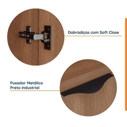 Imagem de Mesa de Cabeceira Modular Direita 2 Portas 1 Gaveta Hera CabeCasa MadeiraOriginals