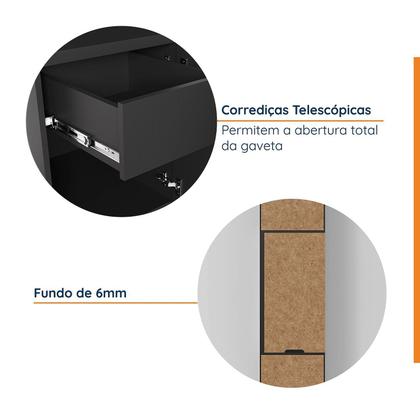 Imagem de Mesa de Cabeceira Modular Direita 2 Portas 1 Gaveta Hera CabeCasa MadeiraOriginals