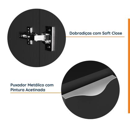 Imagem de Mesa de Cabeceira Modular Direita 2 Portas 1 Gaveta Hera CabeCasa MadeiraOriginals