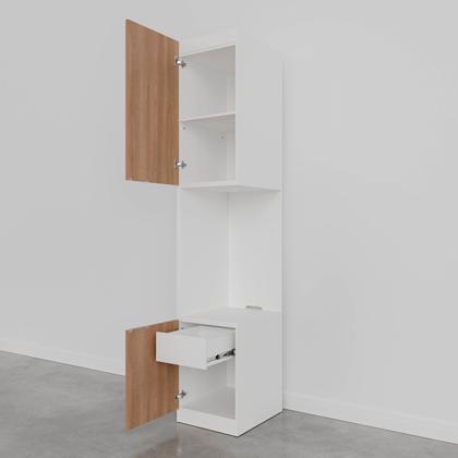 Imagem de Mesa de Cabeceira Modular Esquerda 2 Portas 1 Gaveta Hera CabeCasa MadeiraOriginals