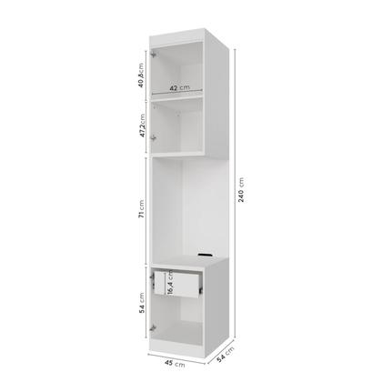 Imagem de Mesa de Cabeceira Modular Esquerda 2 Portas 1 Gaveta Hera CabeCasa MadeiraOriginals