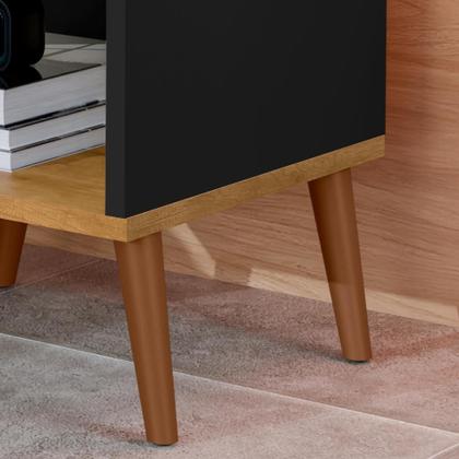 Imagem de Mesa De Cabeceira Mudo Box Quarto Cama Naty Preto Nature