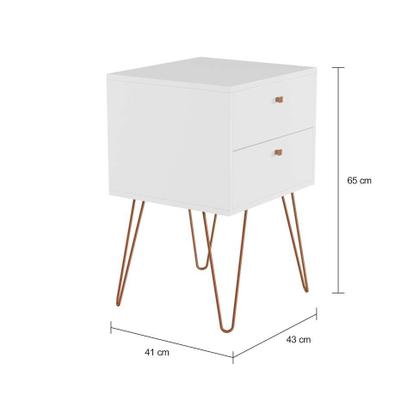 Mesa de Cabeceira Naklo 2 GV Branca - Mobly Imagem de Mesa de Cabeceira Naklo 2 GV Branca