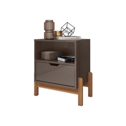 Imagem de Mesa de Cabeceira Nice Cinza Perola