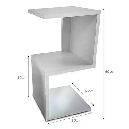 Imagem de Mesa De Cabeceira Nicho em S MDF Elegante para Quarto - Branco