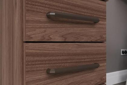 Imagem de Mesa de cabeceira office gaveteiro com rodízio 3 gaveta premium capuccino