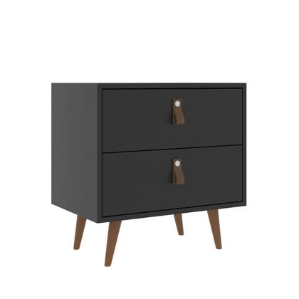 Imagem de Mesa de Cabeceira Padua 2 Gavetas Preto - Jcarvalho