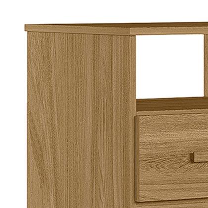 Imagem de Mesa de Cabeceira Para Quarto 2 Gavetas Kit 2 Ares M07 freijó - Mpozenato