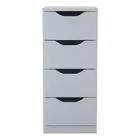 Imagem de Mesa De Cabeceira Para Quarto Escritório 4 Gavetas Branco Multivisão