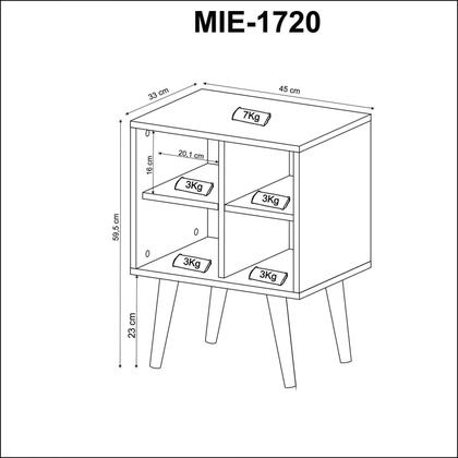 Imagem de Mesa de Cabeceira para Quarto Infantil Angel Espresso Móveis
