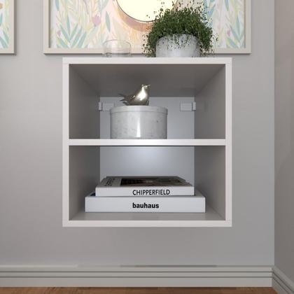 Imagem de Mesa de Cabeceira para Quarto / Nicho Suspenso com Prateleira