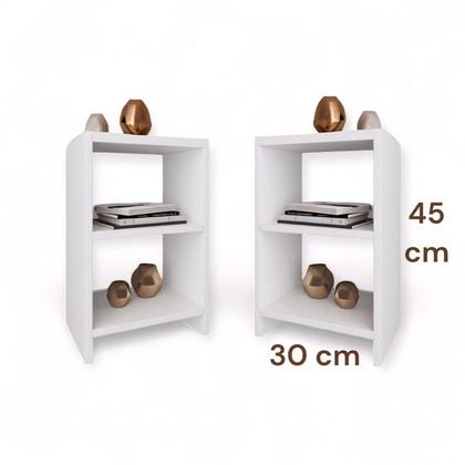 Imagem de Mesa de Cabeceira Para Quarto/Sala 100% Mdf Branco