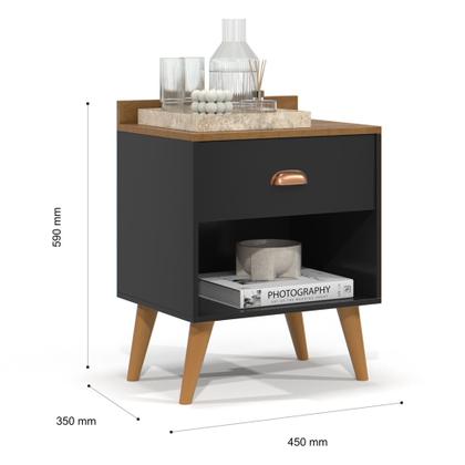 Imagem de Mesa de Cabeceira Pérola New Pés Retro Cores