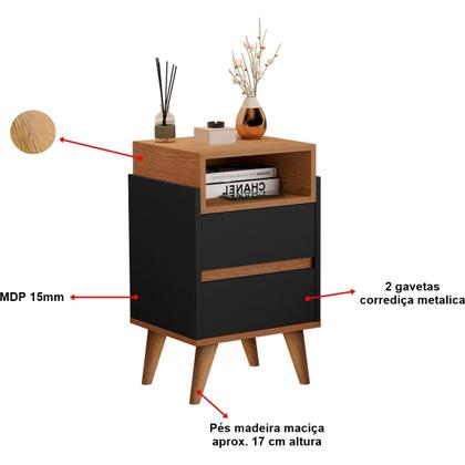 Imagem de Mesa de Cabeceira Pés palito Verona Plus Cores - Comprar moveis para sua casa