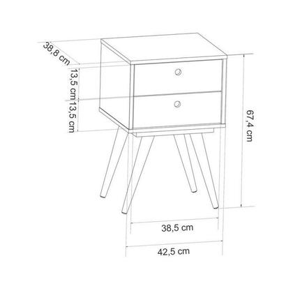 Imagem de Mesa de Cabeceira Pésaro 2 GV Branca