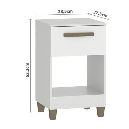 Imagem de Mesa de Cabeceira Prada 1 Gaveta 62,2x38,5x37,5 Cm