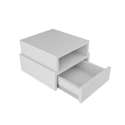 Imagem de Mesa De Cabeceira Prateleira Com Gaveta Inferior Mdf